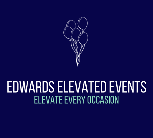 Logo for Edwards Elevated Events featuring balloons and the tagline "Elevate Every Occasion."